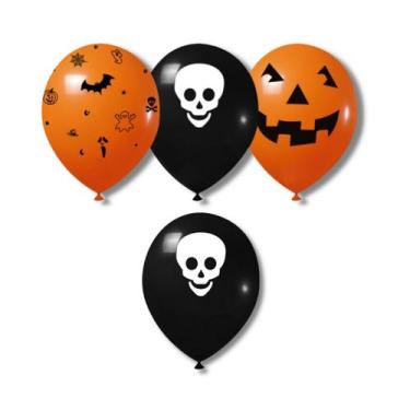 Imagem de Kit Balões De Halloween Dia Das Bruxas Festa Decoração 40un. - TAMAROZ