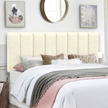 Imagem de Cabeceira Casal para Cama Box Estofada Madri 1.40m Eco couro - Express