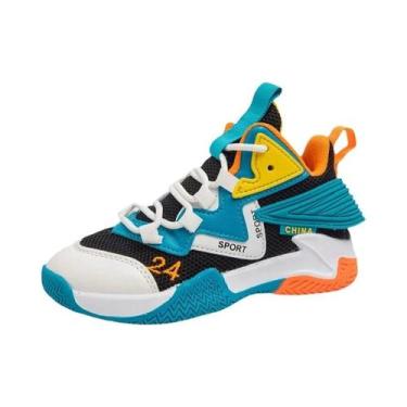 Imagem de Tênis De Basquete Respirável Em Malha Para Meninos, Calçados Casuais P