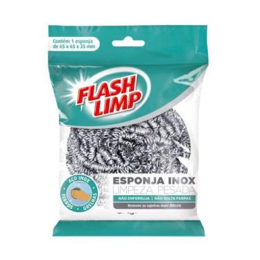Imagem de Esponja de Limpeza Pesada Inox FLASHLIMP Ref.EA1409