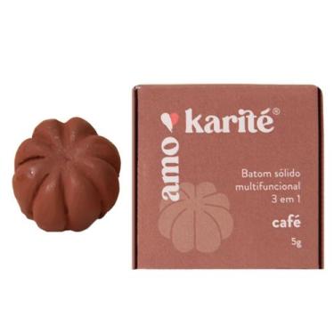 Imagem de Batom Natural Sólido Multifuncional 3 em 1 Café AmoKarité