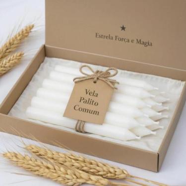 Imagem de Vela Branca Palito Comum 1 kg  Paz, Purificação e Uso Espiritual - Est