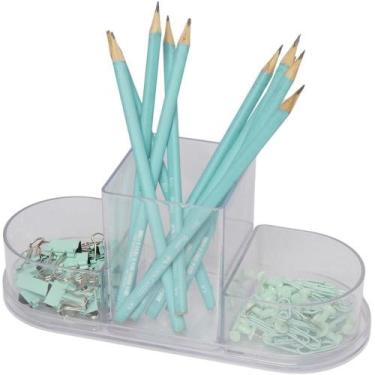 Imagem de Acessório para Mesa Organizador Triple Cristal 4 Peças KIT - Polibras