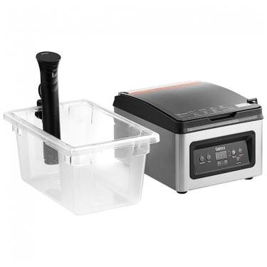 Imagem de Kit Sous Vide Galaxy com Embaladora Vácuo, Circulador e Tanque 18,9 L 120V