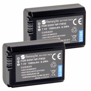 Imagem de Kit 2 Baterias NP-FW50 MemoryTec compatível com Sony ZV-E10 / A7S II /