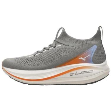 Imagem de Tênis Mizuno Neo Vista 2 Masculino, Cinza, Laranja, 40