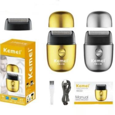 Imagem de Mini Barbeador Kemei KM C50 Elétrico Recarregável Barba Rosto Compacto