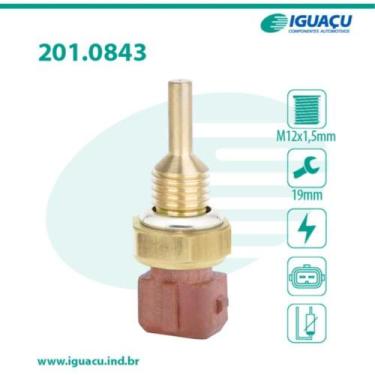 Imagem de Sensor de temperatura Fiat Punto 2008 a 2010 IGUAÇU 201.0843