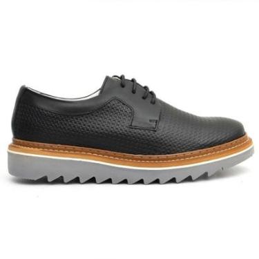 Imagem de Sapato Oxford Masculino Derby Tratorado Couro Premium Tricê-Masculino