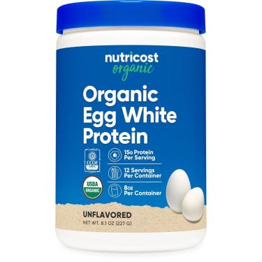 Imagem de Proteína em pó Nutricost Organic Ovo Clara 240mL 15g/porção-Unissex