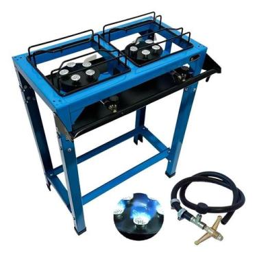 Imagem de Fogão Semi Industrial 2 Bocas ROA Alta Pressão Portátil Gás - Congratu