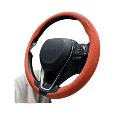 Imagem de Capa De Volante De Carro Universal Em Couro Respirável Antiderrapante 