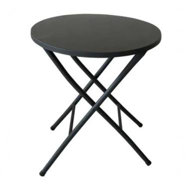 Imagem de Mesa de Bar Dobrável Redonda C Tampo em Aço Estrutura em Aço com Pintu