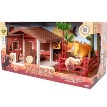 Imagem de Brinquedo Faroeste Velho Oeste Com Casinha E Cavalo Kit - Samba Toys