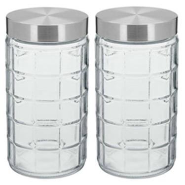 Imagem de KIT 2 POTES MANTIMENTOS HOME&CO COM TAMPA VIDRO 1,5 LITROS 22x11x11
