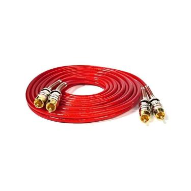 Imagem de Cabo Rca 2x2 Blindado Vermelho 1m