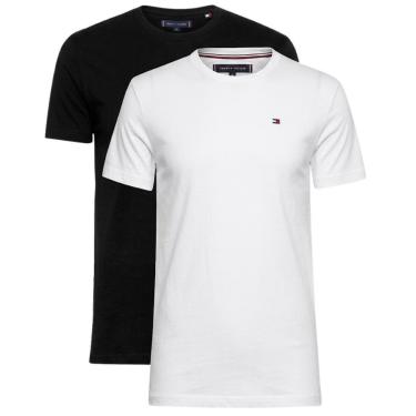 Imagem de KIT 2 CAMISETAS TOMMY HILFIGER BASICA RETA/BRANCA-Masculino