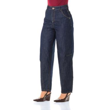 Imagem de Calça Jeans Feminina Arauto Wide Balloon, Azul escuro, 38