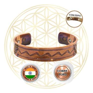 Imagem de Bracelete de Cobre Magnético Ajustável - Fluir, Viking