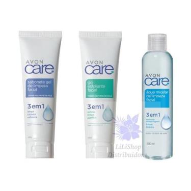 Imagem de Kit de limpeza Facial Avon Care Sabonete e Esfoliante com Agua Micelar