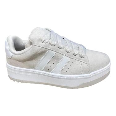 Imagem de Tenis Feminino Casual Ramarim Gelo Camurça, Gelo, 38