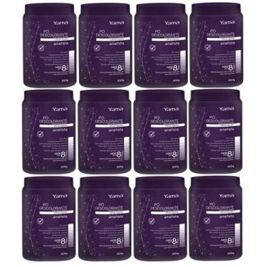 Imagem de Kit Pó Descolorante Ametista Refil 300g com 12 unidades - Yama