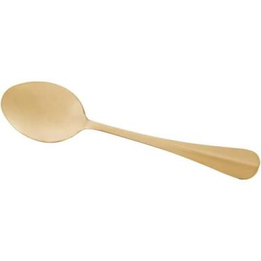 Imagem de Colher Grande Dourada Para Arroz Servir Assados Saladas Farofas Maione