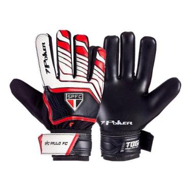 Imagem de Luva de Goleiro Futebol de Campo Training Poker Junior Clube São Paulo