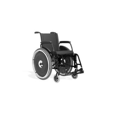 Imagem de Cadeira de Rodas AVD Alumínio AVD 48 CM - Ortobras, Azul
