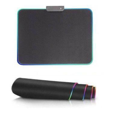 Imagem de Mousepad Gamer Led Iluminado Multicores 35x25cm MP-LED2535 - Exbom