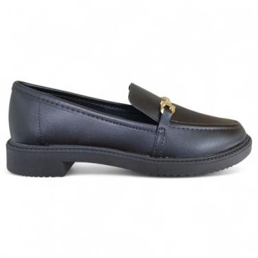 Imagem de Mocassim Tratorado Feminino Moleca 5836.101, Preto, 35