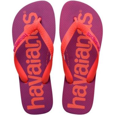Imagem de Chinelo Havaianas Top Logomania 2 - Salmão, 33/34