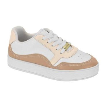Imagem de Tênis Infantil Menina Molekinha Turim, Branco, Nude, 31