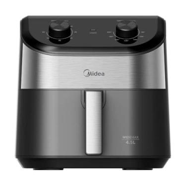 Imagem de Fritadeira Midea Air Fryer 4,5L, design de dois botões, ampla faixa de temperatura de 80°C a 200°C, prato antiaderente para vegetais, 1550W, 110V, FWM45P1