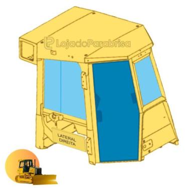 Imagem de Vidro da Porta Direita Trator John Deere 700J T205160