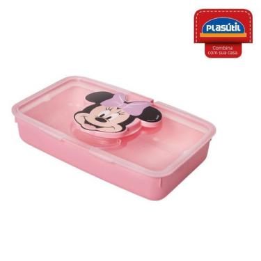 Imagem de Porta Lenço Umedecido Hermetico Decorado Mickey Minnie Plasutil - Plas