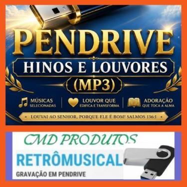 Imagem de 10096 Pen drive 8gb com Músicas Hinos e Louvores Gospel mp3 - CMD PROD