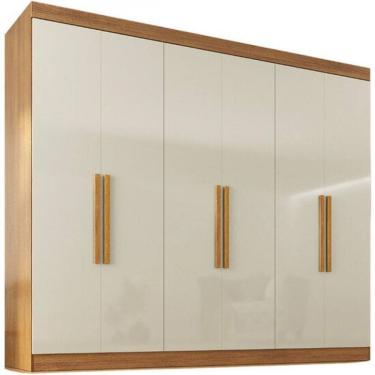 Imagem de Guarda-Roupa Roupeiro Maxel Paris, 6 Portas, 2 Gavetas, MDF