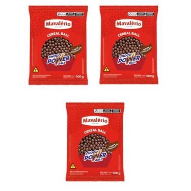 Imagem de Kit 3 Choco Power Ball Sabor Chocolate - Mavalério