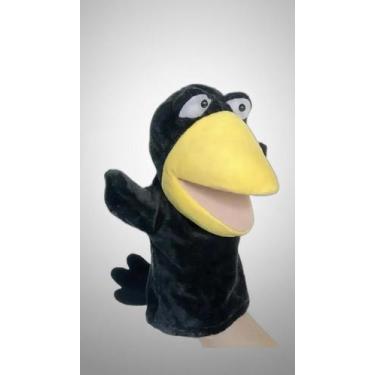 Imagem de Fantoche Corvo Pelúcia Infantil 25cm - Congratulations Store