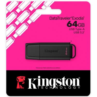 Imagem de Pen Drive Exodia USB 3.2 Armazenamento Rapido 64GB Preto Kingston DTXG2-64GB
