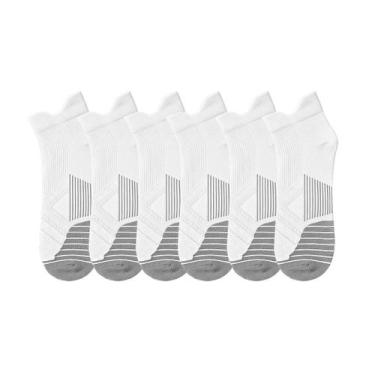 Imagem de Kit 6 Pares Meias de Corrida AF Esportiva AntiFricção Poliamida Fina C