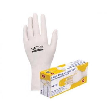 Imagem de Luva Para Mão Latex Descartável Com 100 Unidades VOLK