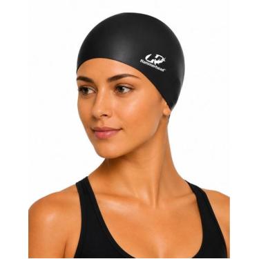 Imagem de Touca Natação Silicone Slim Polybag Hammerhead Alta Elasticidade 30% M