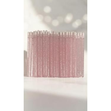 Imagem de 200 Pincéis Aplicadores Descartáveis Rosa para Maquiagem - Congratulat