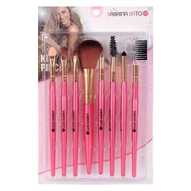 Imagem de Kit 8 pinceis de maquiagem elegance olhos sabrina sato