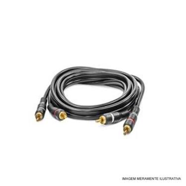 Imagem de Cabo RCA Para Módulo de Som Macho 1,5 Metros Banhado à Ouro