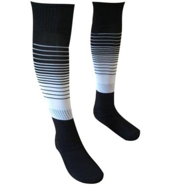 Imagem de Meião Profissional Degrade kit com 20 pares Preto com Branco