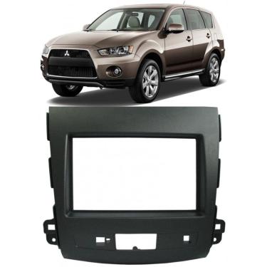 Imagem de Moldura De Painel 2 Din - Mitsubishi Outlander 2008 2009 2010 2011 2012 Para Cd Dvd 2 D...