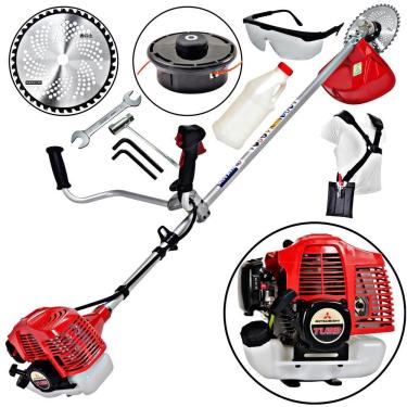 Imagem de Roçadeira Profissional Lateral Nakashi L331M á Gasolina Com Motor TU 33 Mitsubishi Forte e Econômica